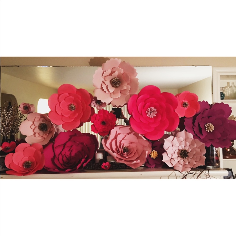 Giant paper flowers